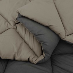 Duvet d'hiver Gris clair et anthracite 220 x 240 cm Microfibre 512077512077