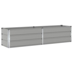 Jardinière Gris clair 195 x 50 x 45 cm Acier galvanisé 512095512095
