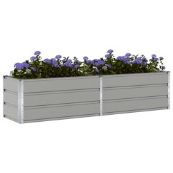 Jardinière Gris clair 195 x 50 x 45 cm Acier galvanisé 512095512095