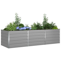 Jardinière Gris clair 290 x 100 x 75 cm Acier galvanisé 512098512098