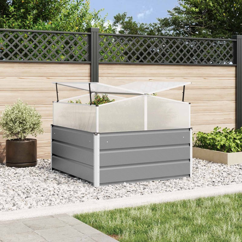 Jardinière Gris clair 100 x 100 x 77 cm Acier galvanisé 512099512099
