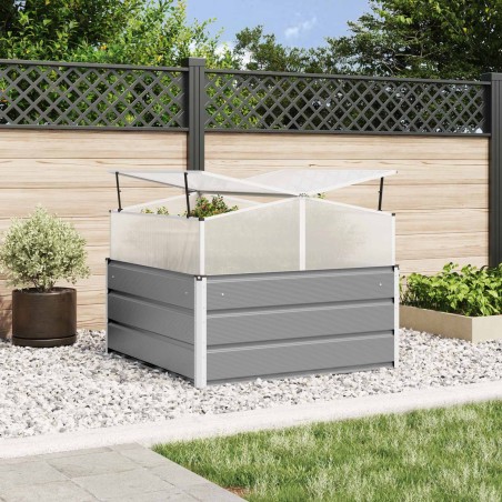 Jardinière Gris clair 100 x 100 x 77 cm Acier galvanisé 512099512099