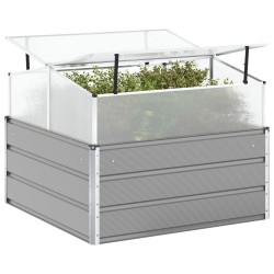 Jardinière Gris clair 100 x 100 x 77 cm Acier galvanisé 512099512099