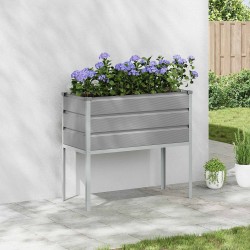 Jardinière Gris clair 100 x 45 x 90 cm Acier galvanisé 512100512100