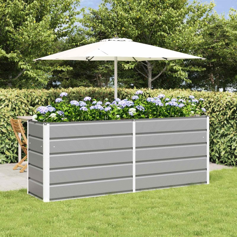 Jardinière Gris clair 195 x 50 x 75 cm Acier galvanisé 512102512102