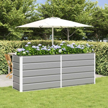Jardinière Gris clair 195 x 50 x 75 cm Acier galvanisé 512102512102
