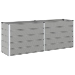 Jardinière Gris clair 195 x 50 x 75 cm Acier galvanisé 512102512102