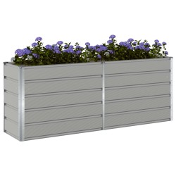 Jardinière Gris clair 195 x 50 x 75 cm Acier galvanisé 512102512102