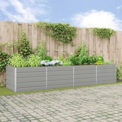 Jardinière Gris clair 385 x 100 x 75 cm Acier galvanisé 512103512103