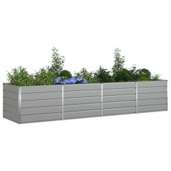Jardinière Gris clair 385 x 100 x 75 cm Acier galvanisé 512103512103