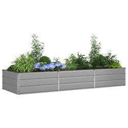 Jardinière Gris clair 290 x 100 x 45 cm Acier galvanisé 512105512105