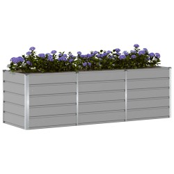 Jardinière Gris clair 240 x 80 x 75 cm Acier 512108512108