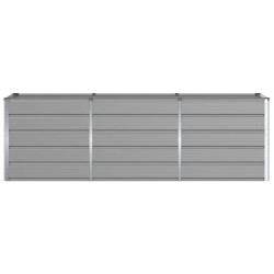 Jardinière Gris clair 240 x 80 x 75 cm Acier 512108512108