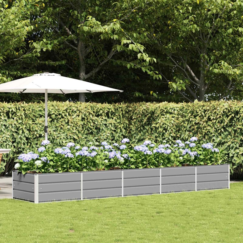 Jardinière Gris clair 400 x 80 x 45 cm Acier 512114512114