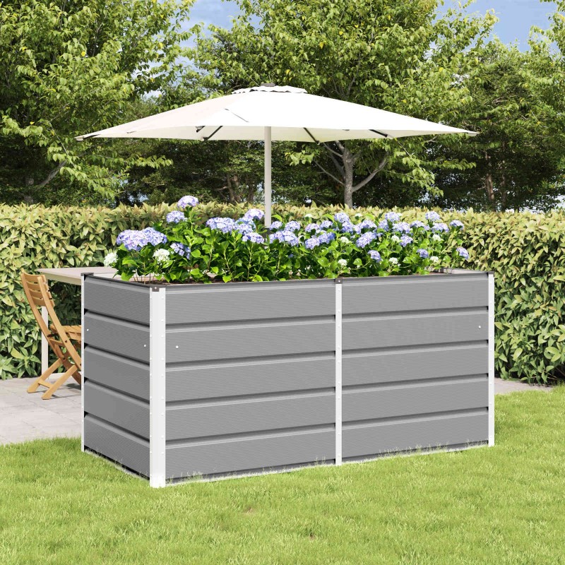Jardinière Gris clair 160 x 80 x 75 cm Acier 512120512120