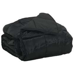 Duvet d'été simple Noir 155 x 220 cm Satin et Microfibre 512145512145