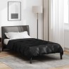 Duvet d'été simple Noir 140 x 220 cm Satin et Microfibre 512146512146
