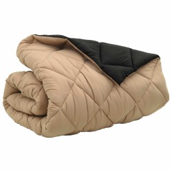 Duvet d'hiver Noir et Taupe 220 x 260 cm Microfibre 512158512158