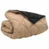 Duvet d'hiver Noir et Taupe 240 x 260 cm Microfibre 512159512159