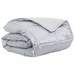 Duvet d'été simple Argenté 200 x 240 cm Satin et Microfibre 512165512165