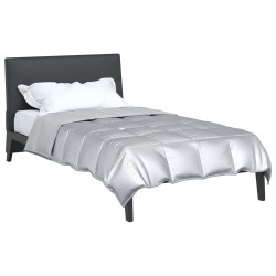 Duvet d'été simple Argenté 155 x 220 cm Satin et Microfibre 512169512169