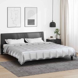 Duvet d'été simple Argenté 220 x 260 cm Satin et Microfibre 512172512172