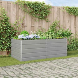 Jardinière Gris clair 195 x 100 x 75 cm Acier galvanisé 512174512174
