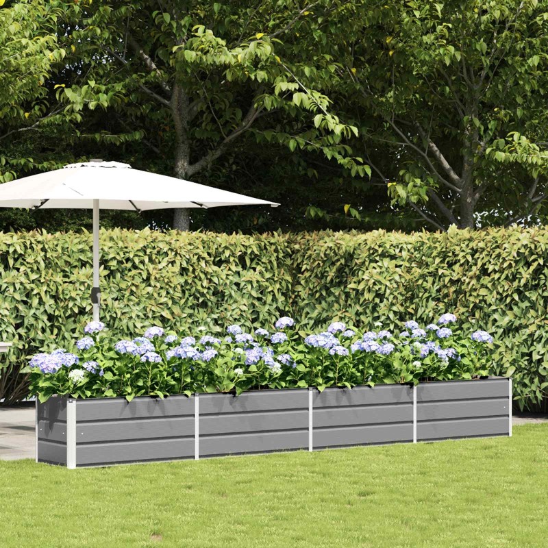 Jardinière Gris clair 385 x 50 x 45 cm Acier galvanisé 512175512175