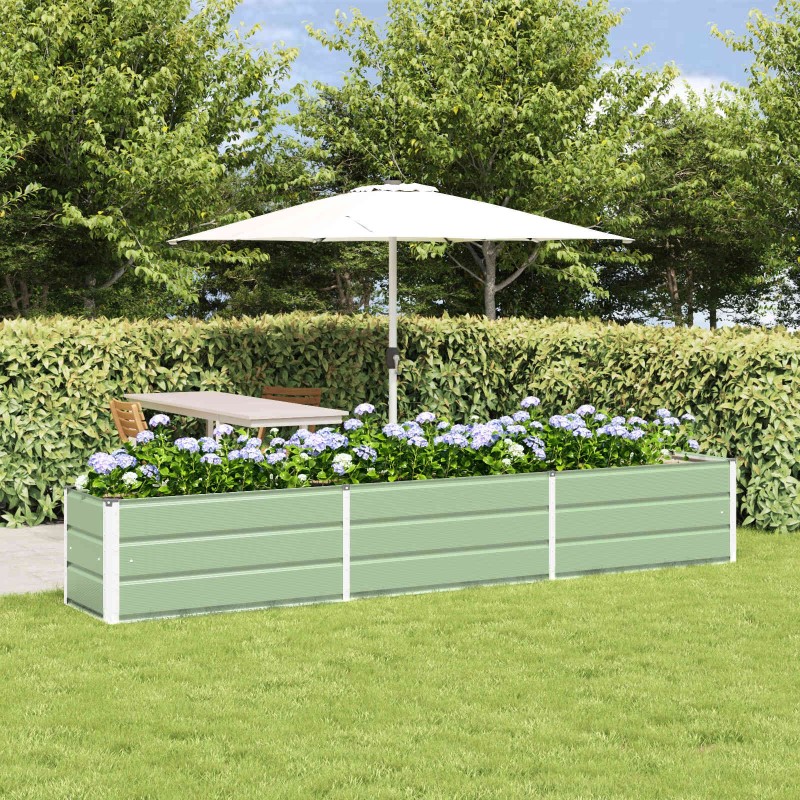 Jardinière Vert pastel 290 x 50 x 45 cm Acier galvanisé 512184512184