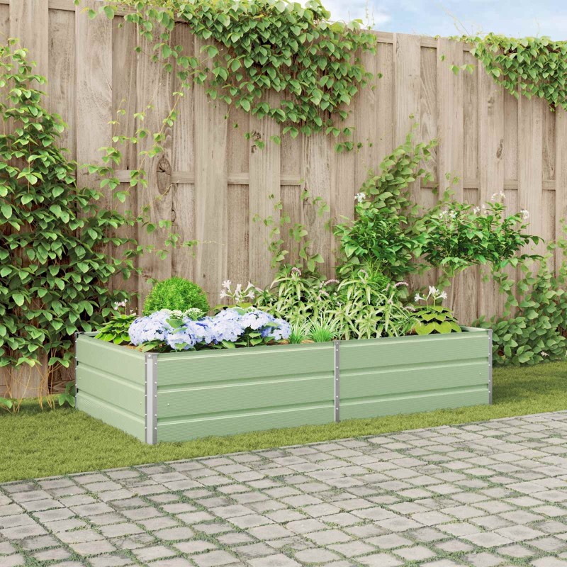 Jardinière Vert pastel 195 x 100 x 45 cm Acier galvanisé 512188512188