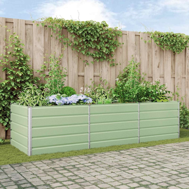 Jardinière Vert pastel 290 x 100 x 75 cm Acier galvanisé 512196512196