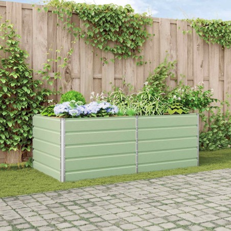 Jardinière Vert pastel 195 x 100 x 75 cm Acier galvanisé 512198512198