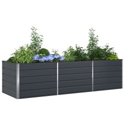 Jardinière Anthracite 290 x 100 x 75 cm Acier galvanisé 512202512202