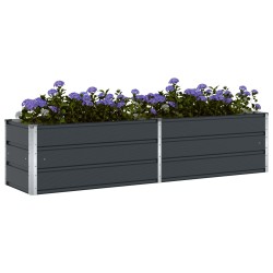 Jardinière Anthracite 195 x 50 x 45 cm Acier galvanisé 512203512203