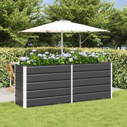 Jardinière Anthracite 195 x 50 x 75 cm Acier galvanisé 512214512214