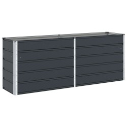 Jardinière Anthracite 195 x 50 x 75 cm Acier galvanisé 512214512214