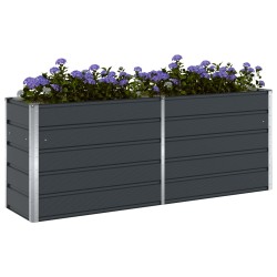 Jardinière Anthracite 195 x 50 x 75 cm Acier galvanisé 512214512214