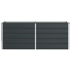 Jardinière Anthracite 195 x 50 x 75 cm Acier galvanisé 512214512214