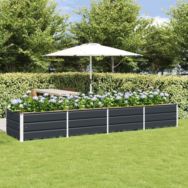 Jardinière Anthracite 320 x 80 x 45 cm Acier 512221512221