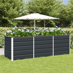 Jardinière Anthracite 240 x 80 x 75 cm Acier 512222512222