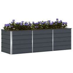 Jardinière Anthracite 240 x 80 x 75 cm Acier 512222512222