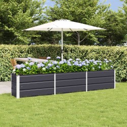 Jardinière Anthracite 240 x 40 x 45 cm Acier 512224512224