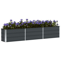 Jardinière Anthracite 240 x 40 x 45 cm Acier 512224512224