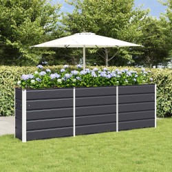 Jardinière Anthracite 240 x 40 x 75 cm Acier 512225512225