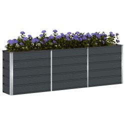 Jardinière Anthracite 240 x 40 x 75 cm Acier 512225512225