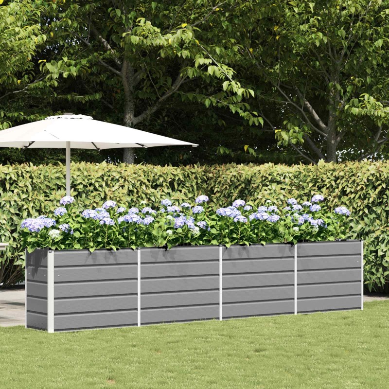 Jardinière Gris clair 385 x 50 x 75 cm Acier galvanisé 512228512228