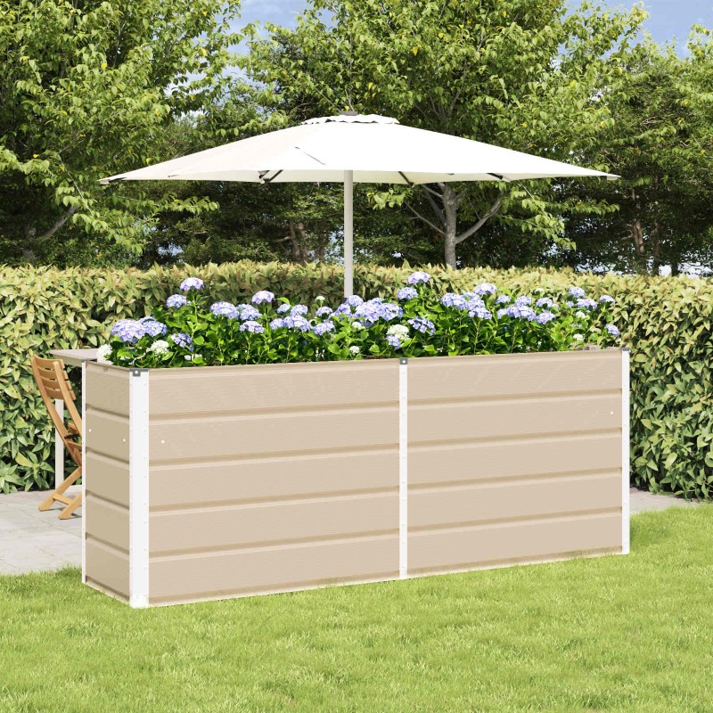 Jardinière Ivoire 195 x 50 x 75 cm Acier galvanisé 512234512234