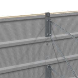 Jardinière Ivoire 600 x 80 x 45 cm Acier 512235512235