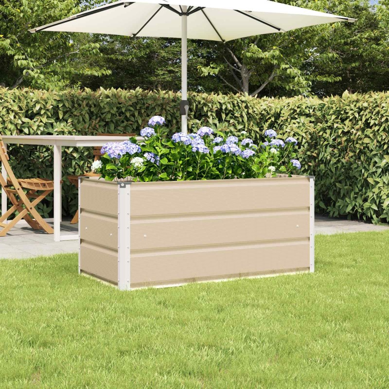 Jardinière Ivoire 100 x 50 x 45 cm Acier galvanisé 512236512236