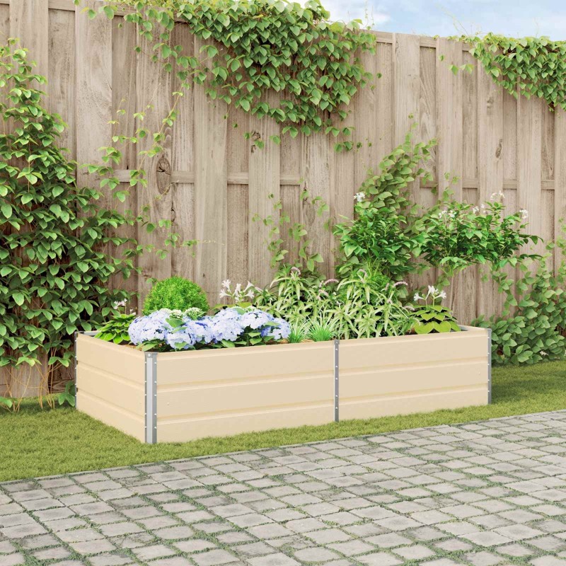 Jardinière Ivoire 195 x 100 x 45 cm Acier galvanisé 512238512238